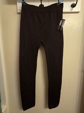 Chances R Fleece Lined Seamless Leggings Brown Plus Size 2X 3X Winter Gorpcore